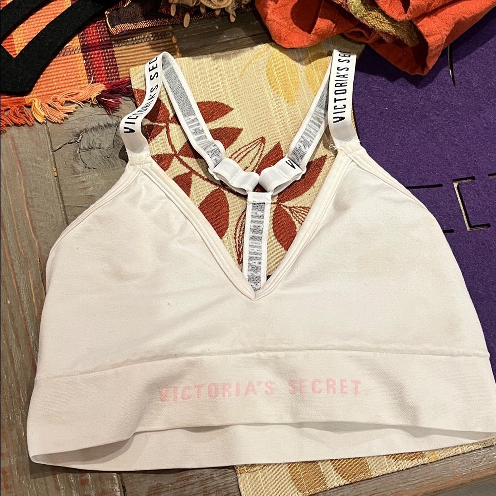 Victoria's Secret Cream Bralette with Logo Straps